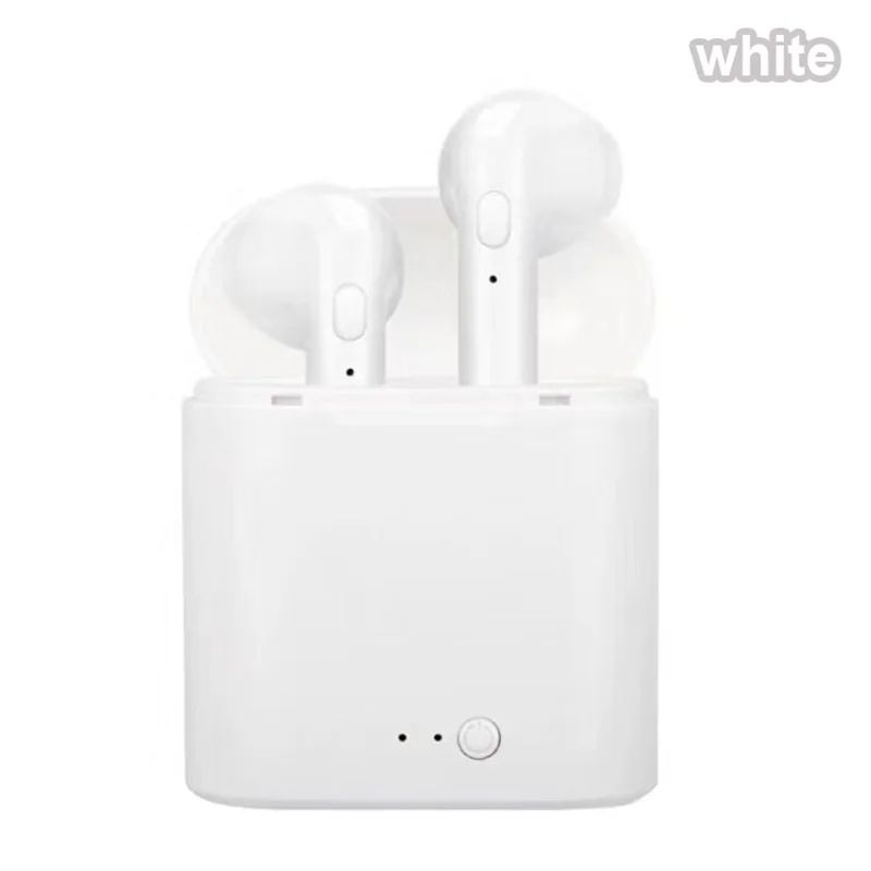 100 шт I7 Bluetooth наушники с зарядным устройством TWS к уху спортивные Dualear Беспроводные
