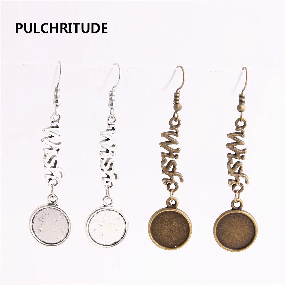 Pulchritude 12 шт./лот металлический сплав цинка желание Шарм Fit Круглый 15 мм кабошон