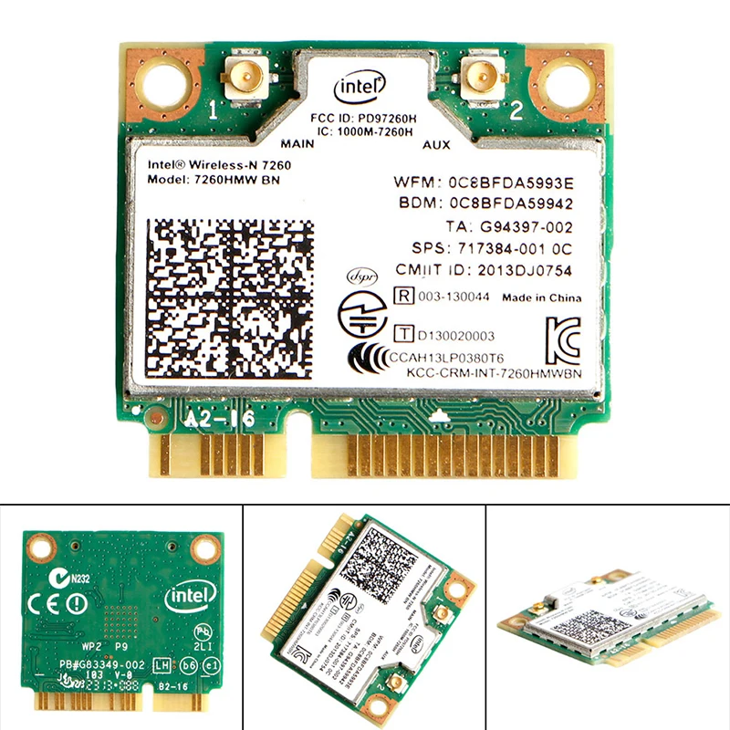 Новый модуль Wi-Fi карты Intel Wireless-N 7260HMW BN Half Mini PCIe PCI-Express WLAN | Компьютеры и офис