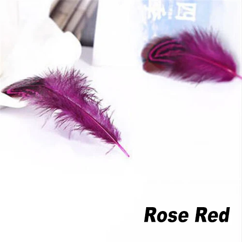 Rose 50 шт. 4-8 см красивые дешевые куриные перья для рукоделия ювелирных изделий, рукоделия, украшения для свадебной вечеринки, аксессуары, свадебные украшения - Цвет: Rose