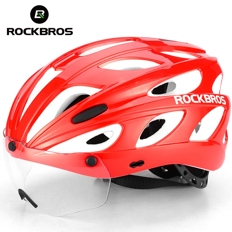 ROCKBROS цельно-формованные велосипедные шлемы сверхлегкие Магнитные очки MTB Горный шоссейные велосипедные шлемы с очками 57-62 см