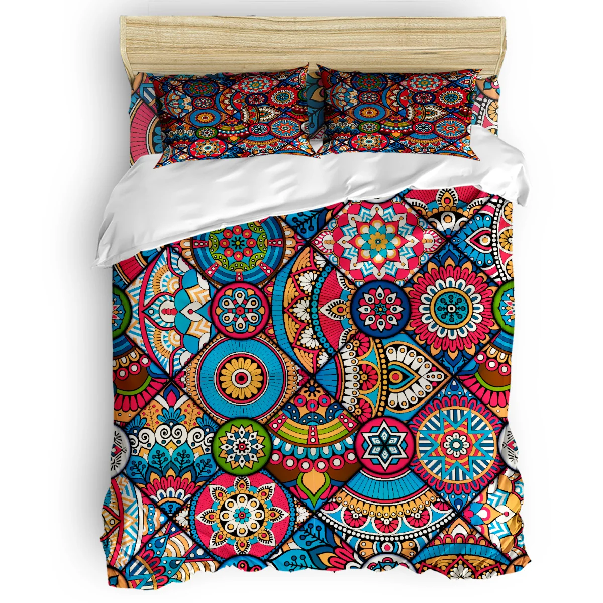 Набор пододеяльников в этническом стиле с изображением фольклорных змей