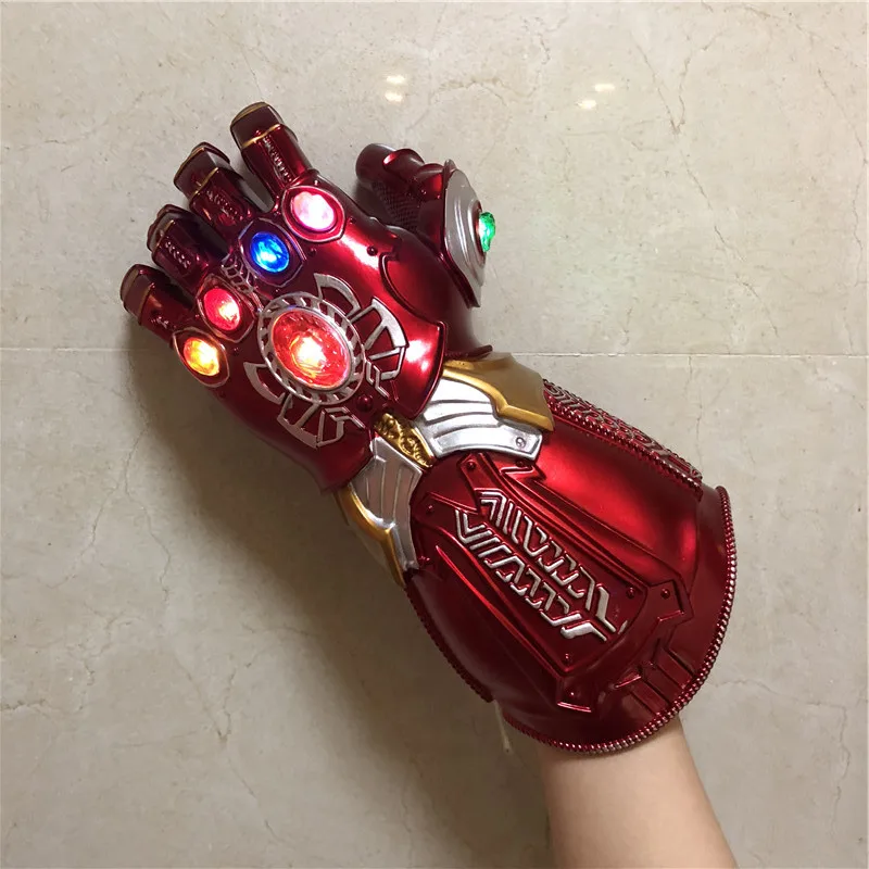 1:1 светодиодный светильник Thanos Gauntlet военные Косплей Перчатки ПВХ экшн-модель игрушки подарок на Хэллоуин Детский подарок