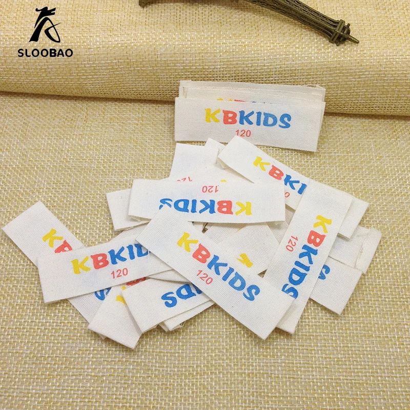 Бесплатная доставка этикетки из хлопка с принтом для одежды обуви сумок