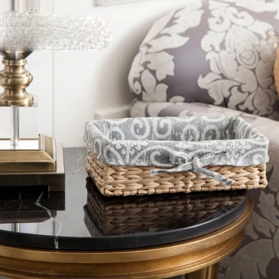 Straw rattan storage basket desktop box debris fabric | Дом и сад