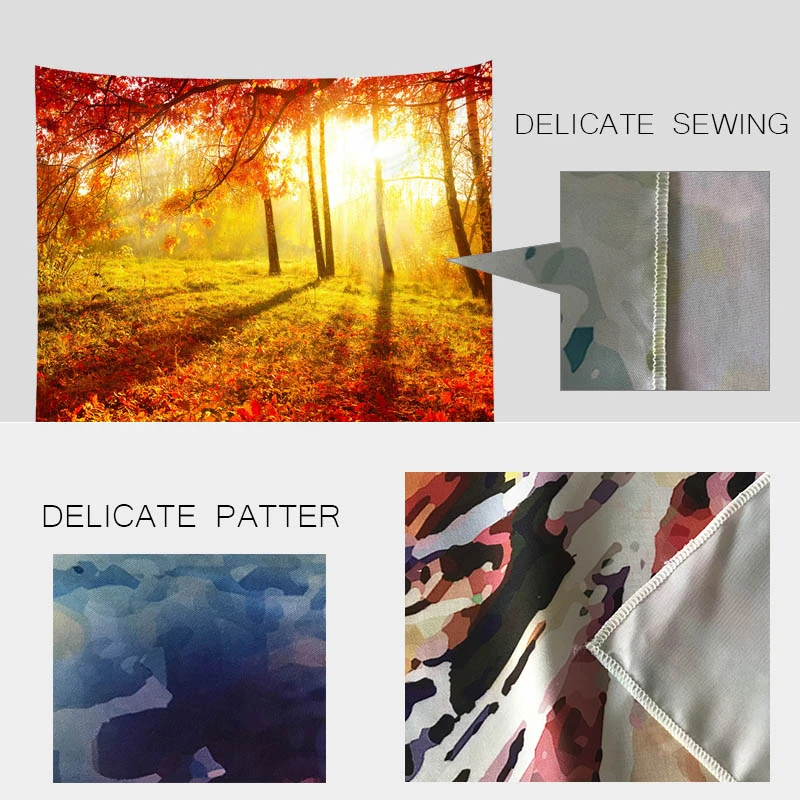 Forest View Deer Printed Wall Hanging Tapestry for Living Room Home Decor Bikini Beach Cover Bed Sheet Yoga Picnic Mat | Дом и сад