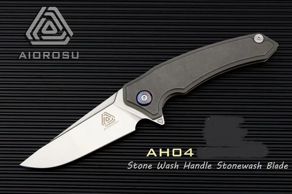 Синий титановый Maxace HENG 14c28 стальной потертый подшипник Флиппер компактный походный нож