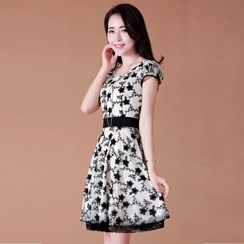 Новый летний милый кружевной костюм с вышивкой для девочек элегантные женские