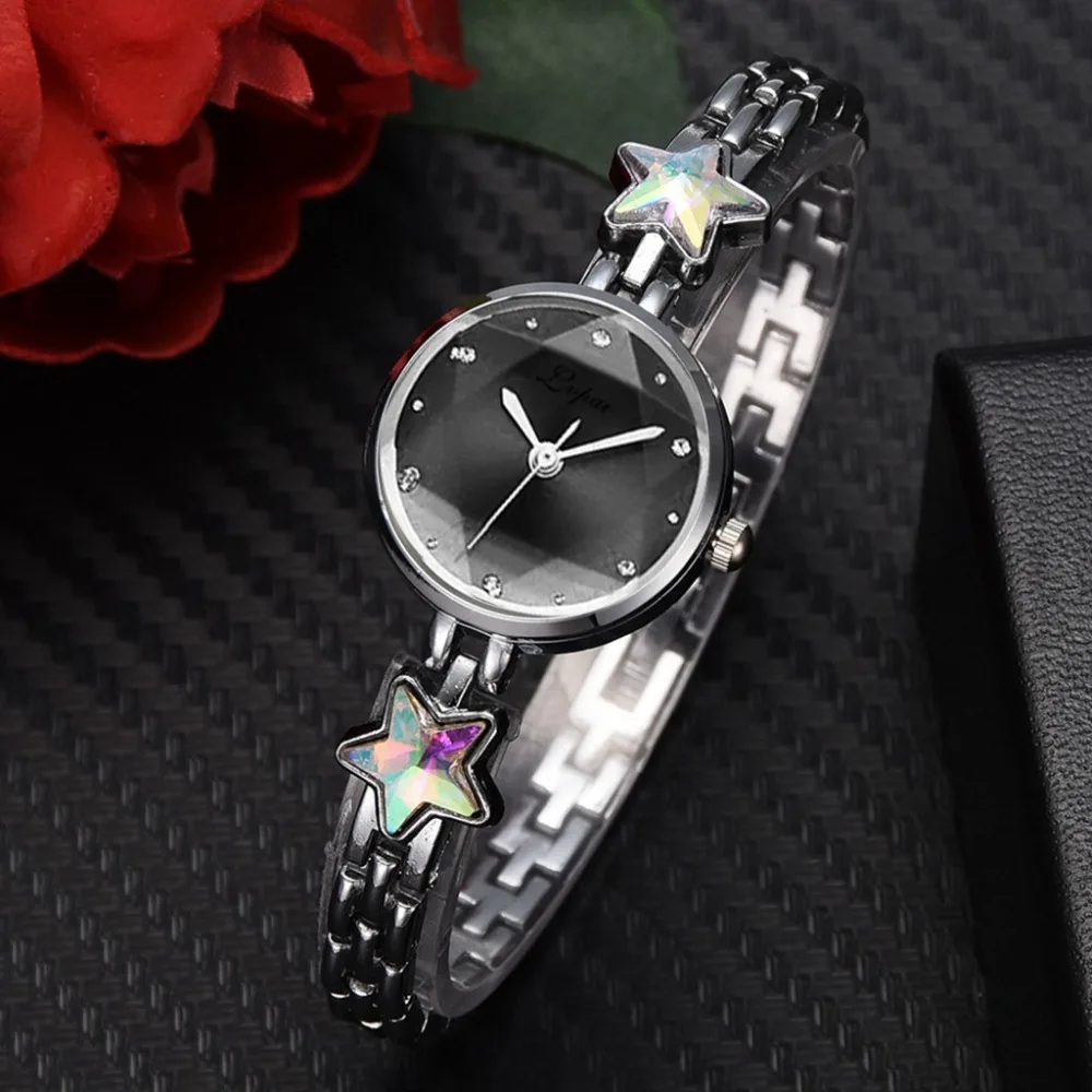 LVPAI Reloj модные темпераментные женские часы с поднятым циферблатом кварцевые Стразы с ремешком из легированной стали часы-браслет женское платье Clcok# B