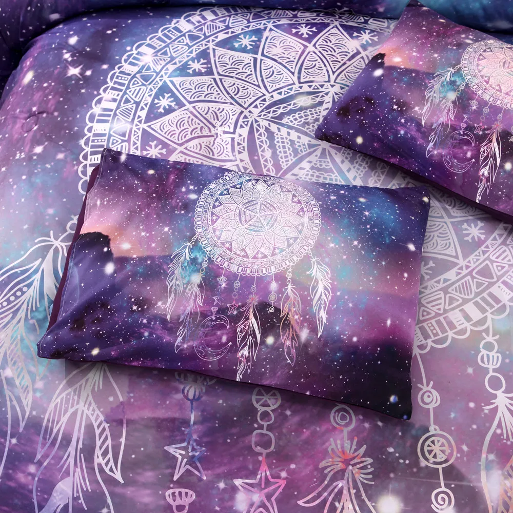 3D Galaxy Комплект постельного белья queen King size постельное белье с изображением