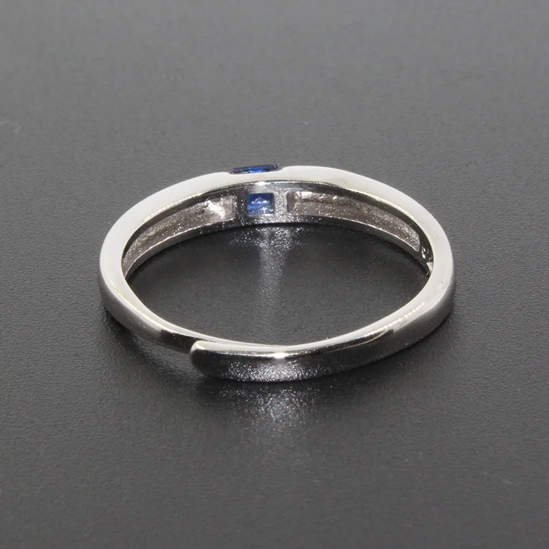 Simple 925 silver sapphire engagement ring for woman 3 mm * VS grade sterling | Украшения и аксессуары
