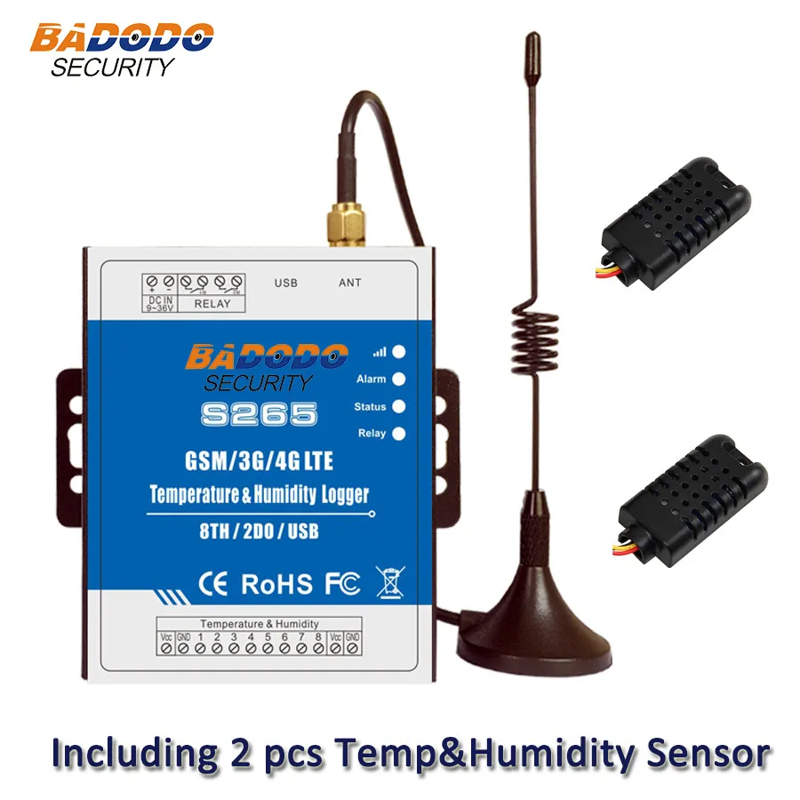 Badodo GSM 3G 4G SMS 6 каналов мониторинг температуры в зеленом доме и влажности S265 журнал