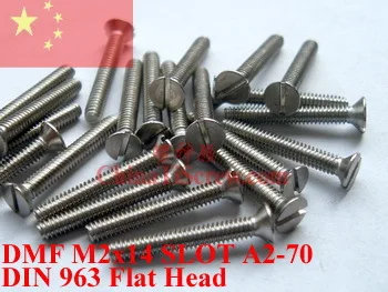 

DIN 963 Stainless Steel M2 screws M2x14 A2-70 Polished ROHS 100 pcs QCTI Screw