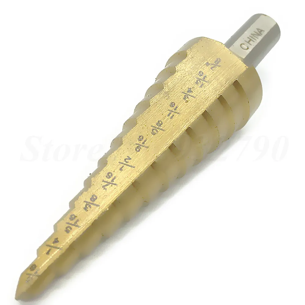 Step Drill Bit 3/16&quot-7/8&quot Inch Titanium Sae Cone Bits High Speed Steel Cutter Metal Wood Hole | Инструменты