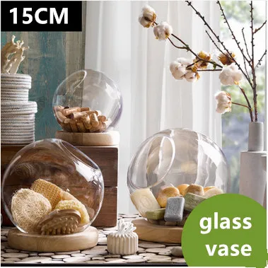 

Terrarium Vase Round Vase Flower Plant Stand Glass Vase Hydroponic Container Home Office Wedding Party Decoration 8psc/lot