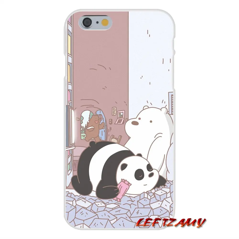 Прозрачные мягкие чехлы Ice We Bare Bear Fighting Panda для iPhone X XR XS MAX 4 4S 5 5S 5C SE 6 6S 7 8 Plus ipod touch |
