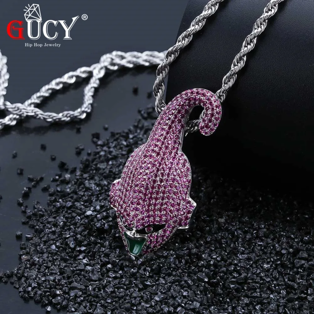 Ожерелье с кулоном GUCY в стиле хип хоп Super Majin Buu микрозакрепка кубические