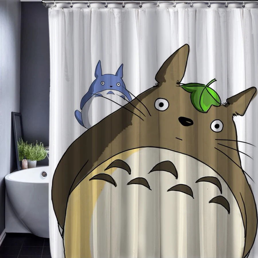CHARMHOME черная кошка Тоторо Шиншилла индивидуальная мультяшная душевая занавеска