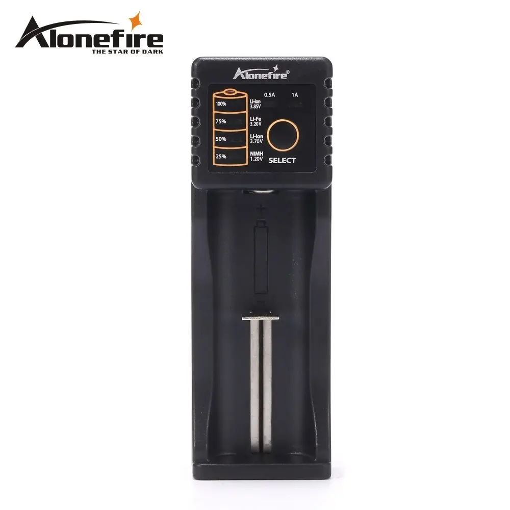 Зарядное устройство AloneFire MC100 18650 для перезаряжаемого аккумулятора 26650 16340 CR123 1 2 в