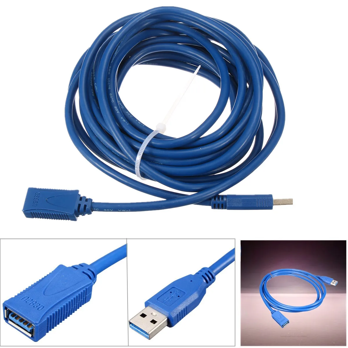 5M USB3.0 Активный удлинитель свинцовый шнур-удлинитель 2-в-1 компьютерная розетка адаптер удлинитель для головок предотвращает электромагнитных помех