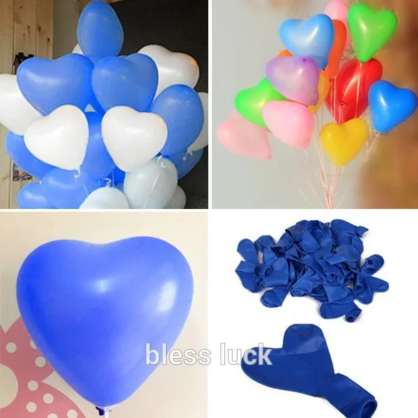 10 шт./лот романтические латексные шары в форме сердца любовь новогодние гелиевые