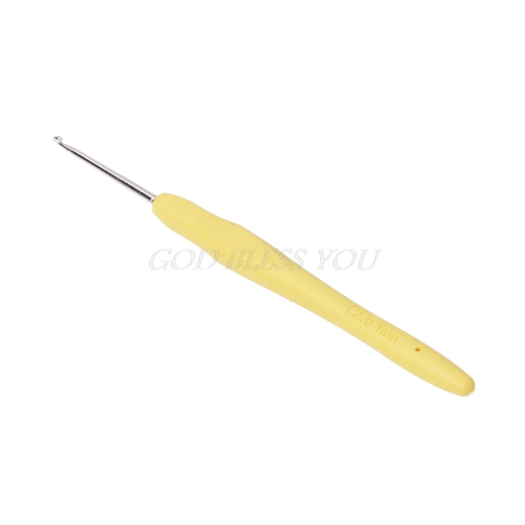 2.0 mm Металлические спицы для вязания крючком, крючки, эргономичные ручки 0,5-2,75 мм - Цвет: 2.0 mm