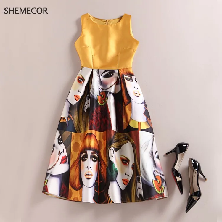 SHEMECOR, осень, новое женское платье Mori Girl, свежий стиль, цветок лотоса, цветочный принт, высокая талия, ТРАПЕЦИЕВИДНОЕ платье без рукавов, голубое, розовое, размера плюс