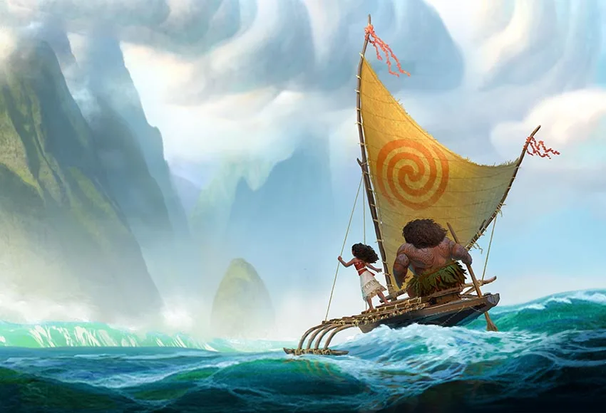 Moana Vaiana Ocean Cartoon Custom Backdrop Photography Vinyl Photo Studio Newborn Happy Birthday fondos para fotografia | Электроника