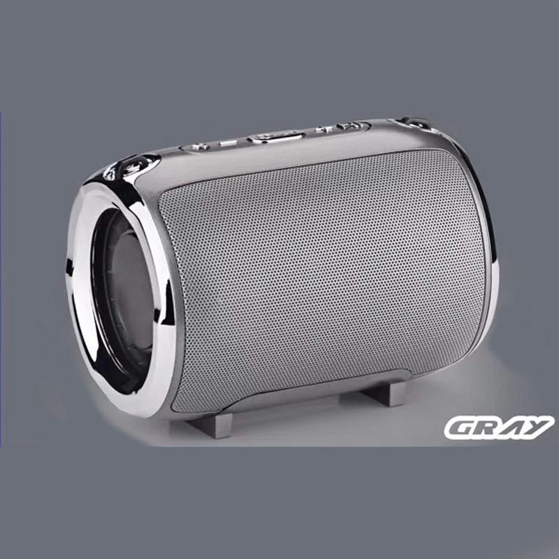 Grey Наружная bluetooth-колонка портативные крепления 3D Беспроводная стереоколонка AUX TF радио музыкальная шкатулка - Цвет: Grey