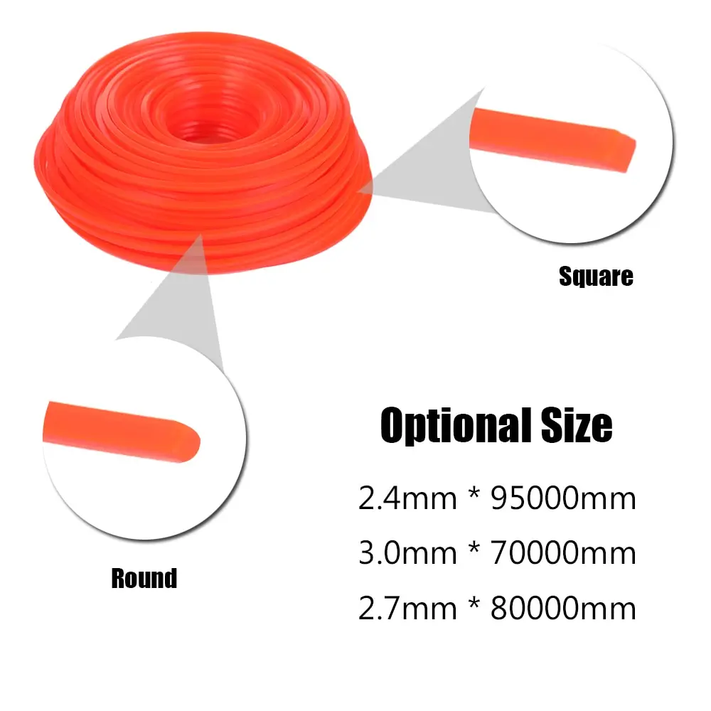 

Professional Fine Quality Nylon Trimmer Rope Brush Cutter Strimmer Line Mowing Wire Lawn Mower Accessory