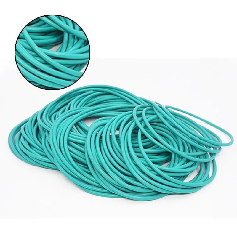 Резиновое кольцо зеленое уплотнительное FKM CS3.5mm OD90/92/95/97/100/105/110/120/130/175 мм резиновые