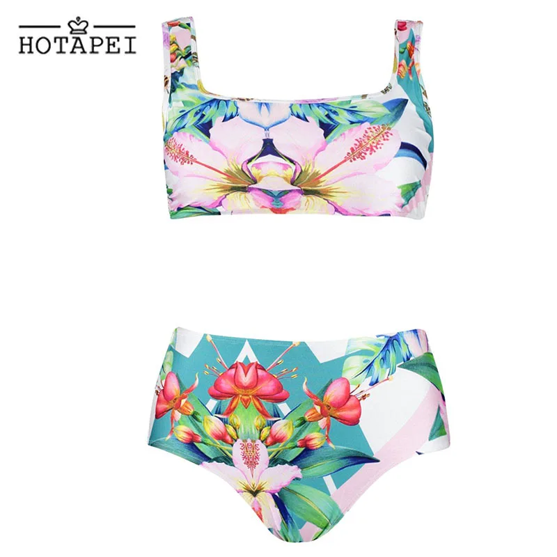 Hotapei комплект из двух предметов бикини купальник банановый лист Танкини с