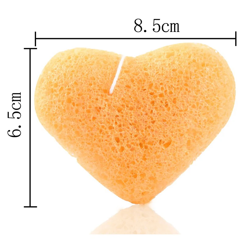 

1Pc Heart-shaped Cleanse Konjac Sponge Exfoliator Natural Konjac Puff Face Wash Cleaning Sponge Makeup Konjac