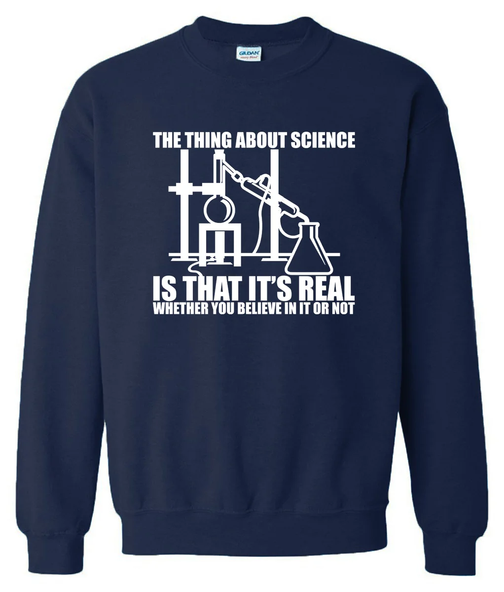 Мужская Спортивная толстовка с буквенным принтом Science Real Believe or Not Повседневная