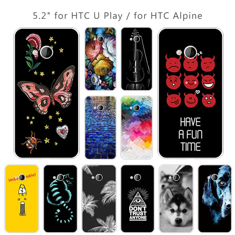 Для HTC U Play Alpine чехол мягкий силиконовый прозрачный ТПУ задняя крышка ультра