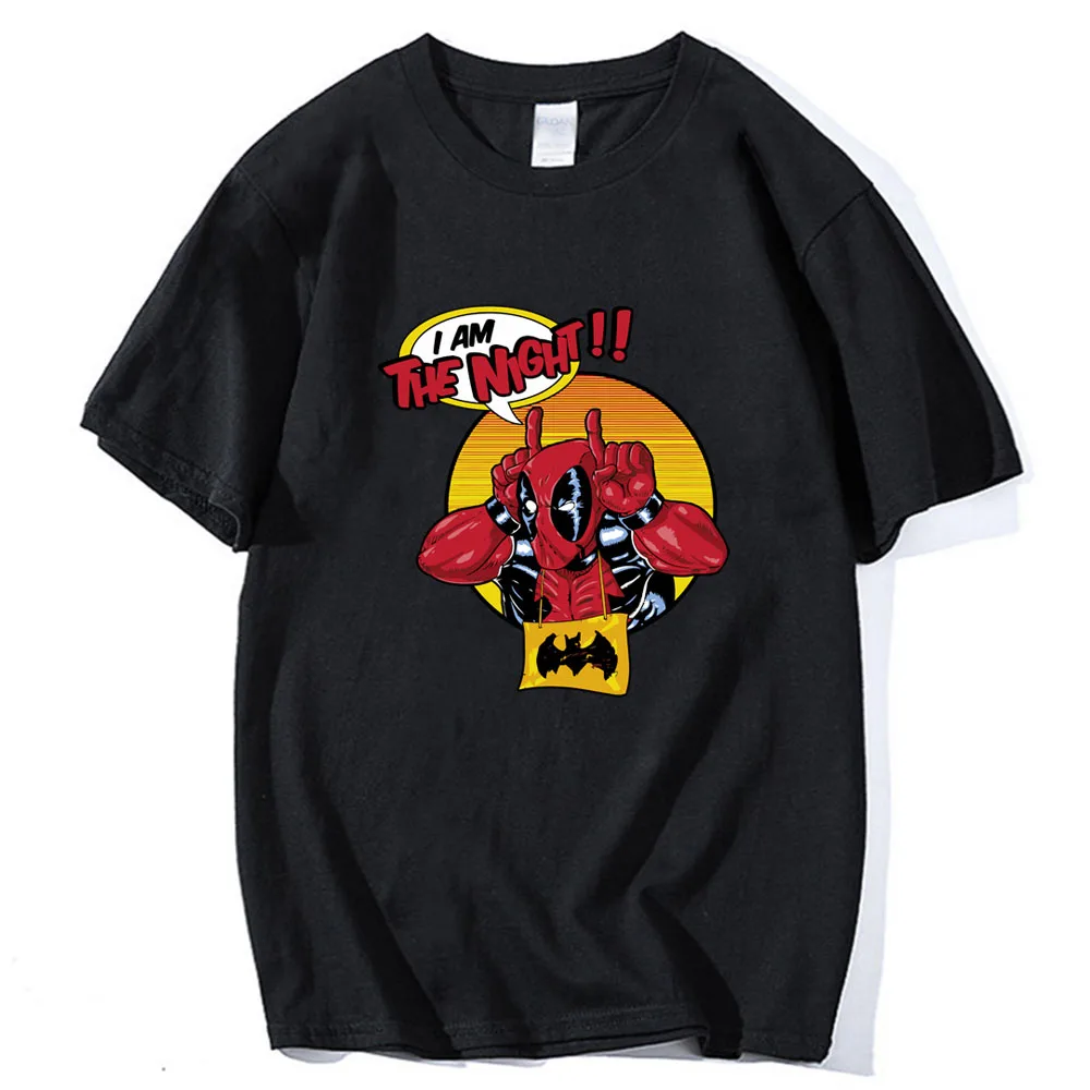 С круглым вырезом Хлопок Уличная Camisetas 2019 Лето Дэдпул мультфильм футболка