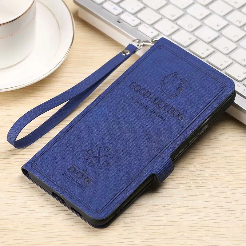 Blue Lucky Dog Чехол для Vivo Y93 y91 y83 y71 y85 y79 y75 y66 Z5X чехол Магнитный Винтаж чехол-портмоне из кожи с откидной Чехол y97 Y95 крышка Мягкий силиконовый чехол - Цвет: Blue Lucky Dog
