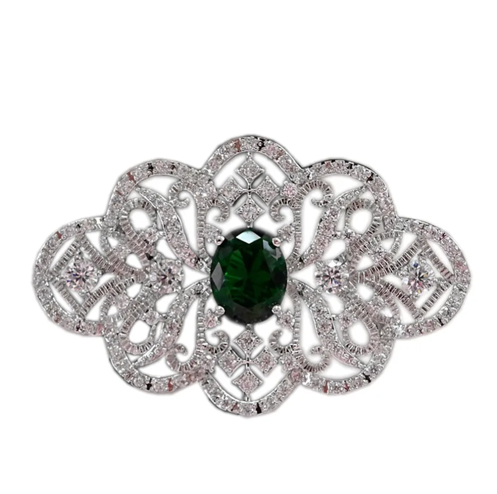 Винтажная брошь с кристаллами Стразы 2 дюйма свадебные ювелирные украшения