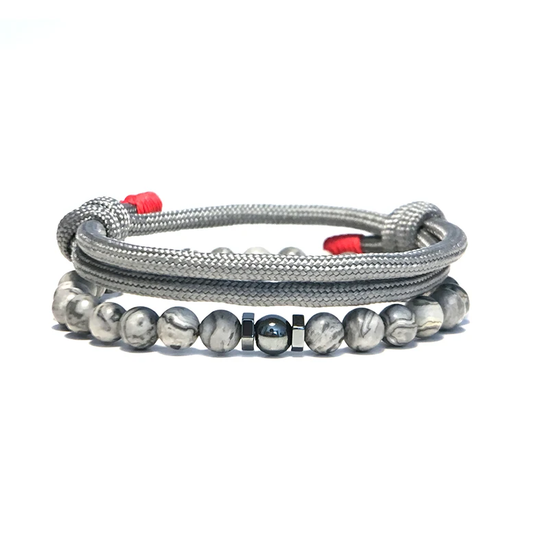 Noter 2 шт браслет Homme модный регулируемый плетеный зонтик веревка Braclet натуральный 6