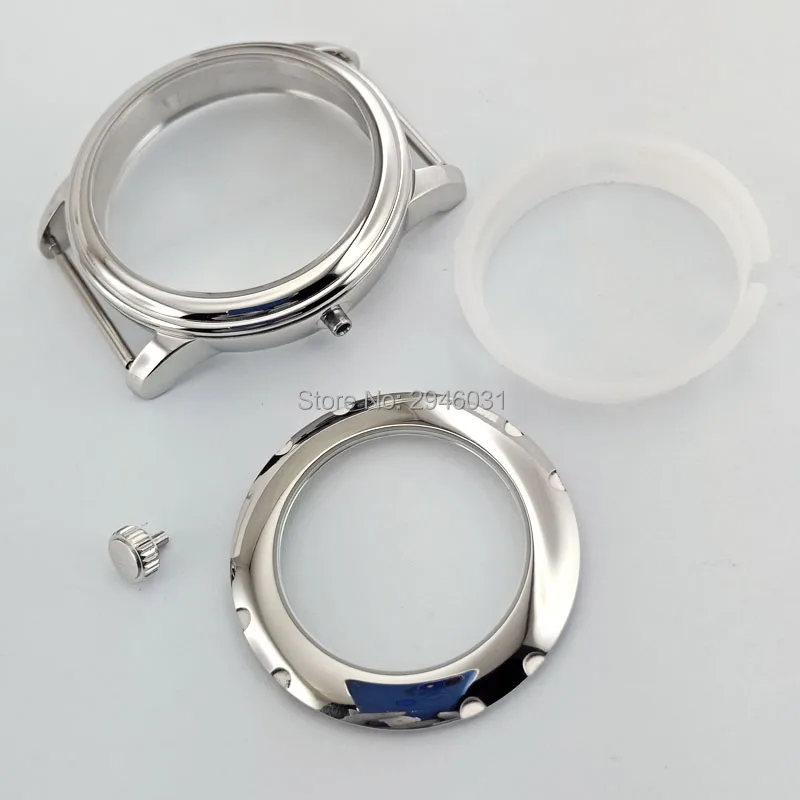 

Goutent 40mm Polished Steel Watch Case eta 2836,Miyota 8205/8215/821A Movement fit Casual Military Sport Novelty mens watch