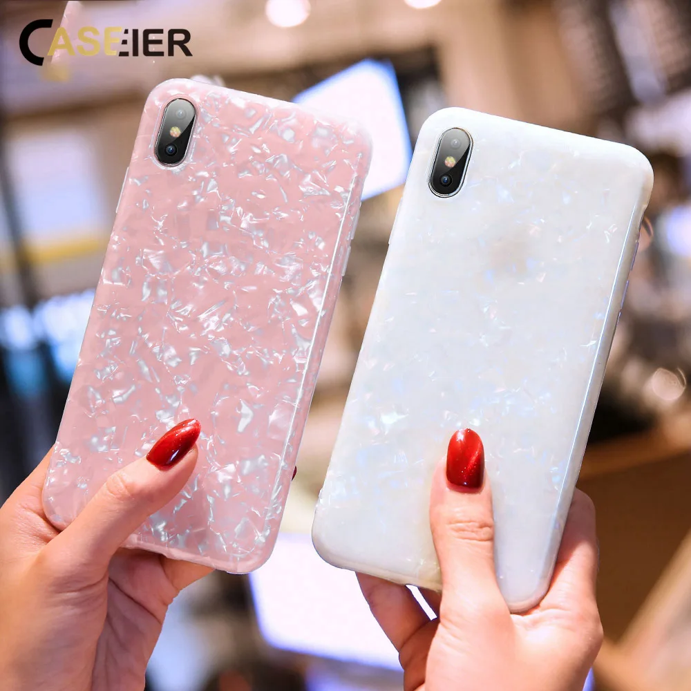 CASEIER блестящий чехол для iPhone X XR XS MAX 7 8 Блестящий мягкий TPU Plus 6 6S Чехол Capinhas Funda |