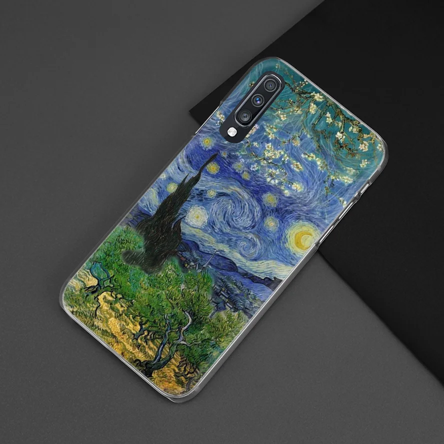 Чехол для samsung Galaxy A50 A70 A20e A40 A30 A20 A10 A8 A6 Plus A9 A7 жесткий прозрачный чехол для телефона
