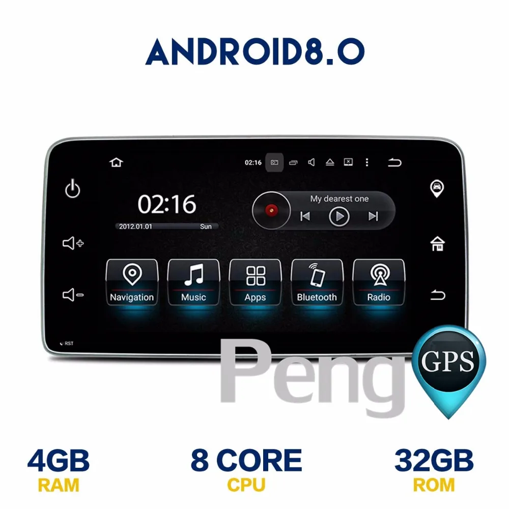 Восьмиядерный CD DVD плеер 2 Din Android 8 0 автомобильное радио для Mercerde Bnez Smart 2015-2017 GPS