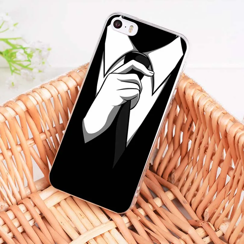 Чехол MaiYaCa Dark Suit Mystery Man Black Scrub из мягкого ТПУ для iPhone 8 7 6 6S Plus X 5 5S SE 11pro | Мобильные