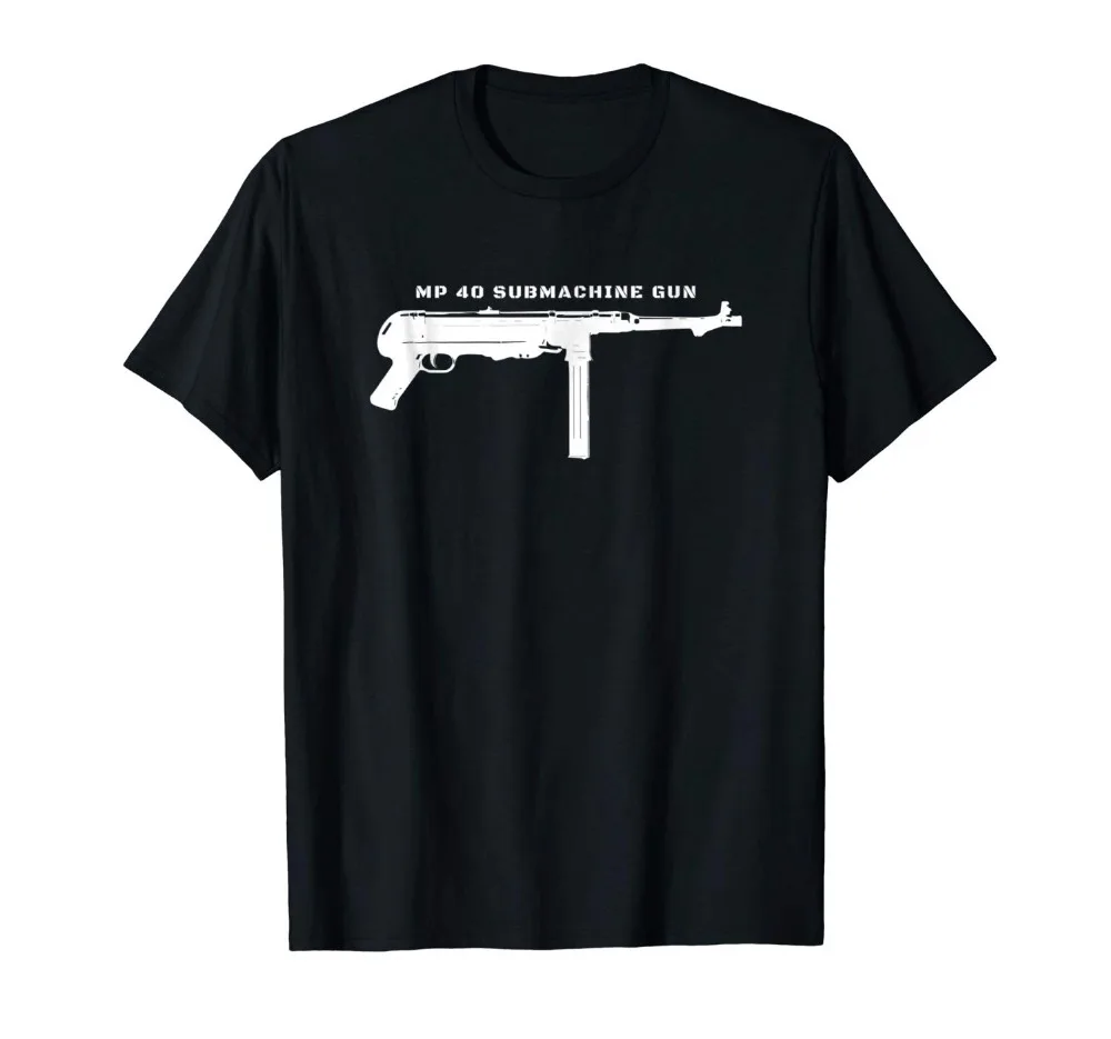 Немецкая армия MP 40 Submachine Gun WWII футболка 2018 Модная брендовая мужская с коротким