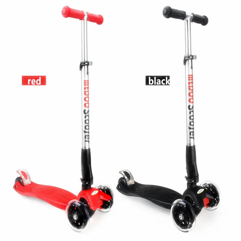 Складной скутер со вспышкой полиуретановые колеса регулируемая высота детские