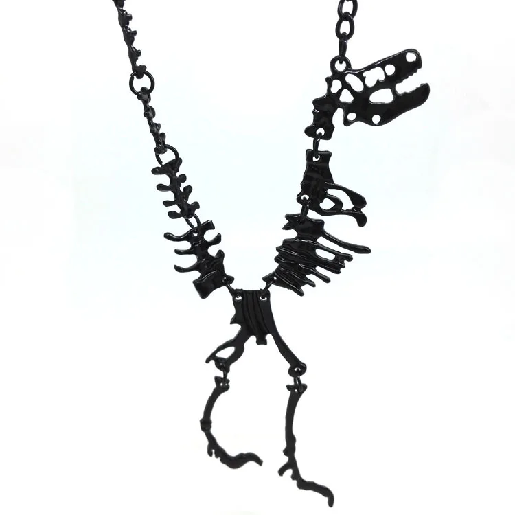 CASESTORY сексуальное длинное ожерелье готическое Tyrannosaurus Rex Skeleton подвеска в виде