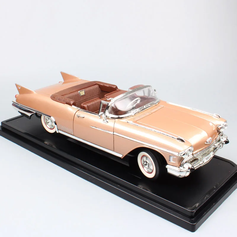 Детские 1/18 весы Роскошные винтажные GM 1958 Cadillac Eldorado Fleetwood Biarrotz Конвертируемые Diecasts& транспортные средства Машинки Игрушки модели