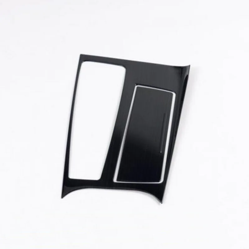 2 pcs black brush Tonlinker Interior Gear panel Cover Case sticker for Peugeot 508L-19 Car Styling 2/3 PCS Stainless steel Cover sticker - Color Name: 2 pcs black brush