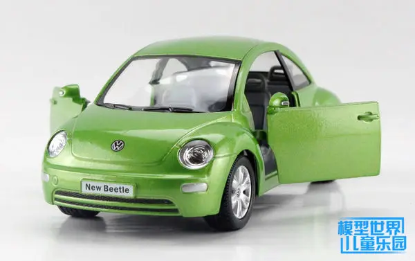 Зеленый KINSMART литая металлическая модель/1:24 весы/Volkswagen Новая игрушка-жук/Откидная машина/для детского подарка или коллекции - Цвет: Зеленый